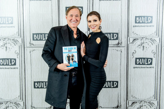 Image: Terry and Heather Dubrow with their book, \"The Dubrow Diet,\" in New York on Jan. 21, 2019.