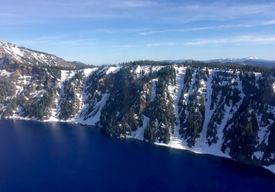 Image: The caldera of Crater Lake National Park in Oregon on June 10, 2019. The U.S. Coast Guard rescued a man who fell into the caldera.