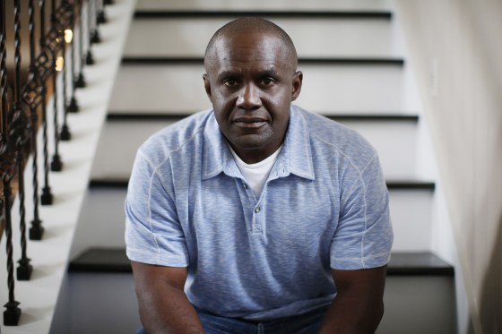 Dunyasha Yetts, one of the most outspoken former wrestlers from Ohio State University, at his home in Steubenville, Ohio.