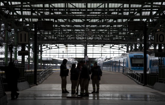 Image: The Constitucion railway station during a blackout in Buenos Aires, Argentina, on June 16, 2019.