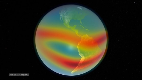 Image: NASA's twin E-TBEx cubesats will study how charged particles in the ionosphere, shown in this visualization, affect satellites.