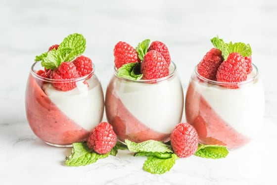 This recipe uses almond milk and yogurt in place of heavy cream to cut back on fat and calories.
