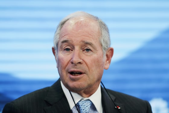 Stephen Schwarzman CEO of Blackstone, at the annual meeting of the World Economic Forum in Davos, Switzerland, on Jan. 22, 2019.