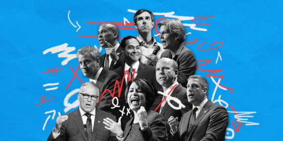Image: The first Democratic debate -- a two-night event -- is hosted by NBC News, MSNBC and Telemundo and will air live across all three networks starting at 9 p.m. ET.