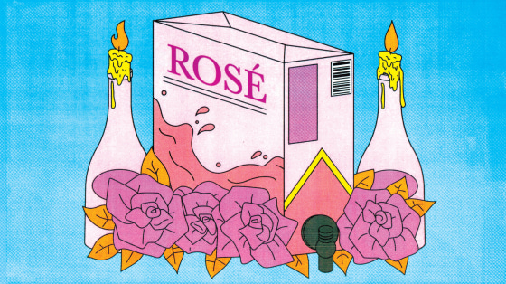Illustration of a box of rose.