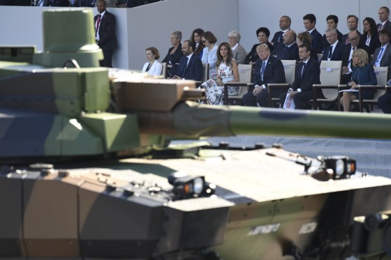 Image: Donald Trump Emmanuel Macron Bastille Day parade