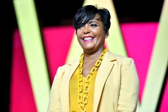 Image: Atlanta Mayor Keisha Lance Bottoms speaks at the ESSENCE Festival in New Orleans on July 6, 2019.