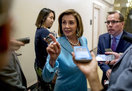 Image: Speaker of the House Nancy Pelosi speaks to reporters on Capitol Hill on July 10, 2019.
