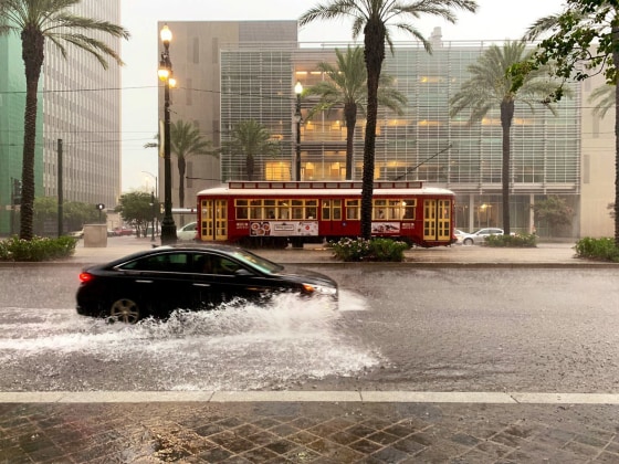 Image: A flooded area is seen in New Orleans