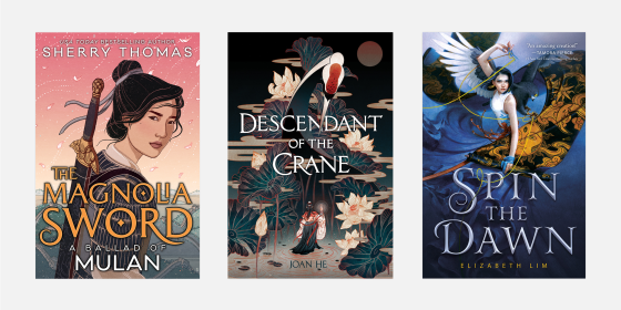 \"The Magnolia Sword, A Ballad of Mulan,\" \"Descendant of the Crane,\" and \"Spin the Dawn.\"