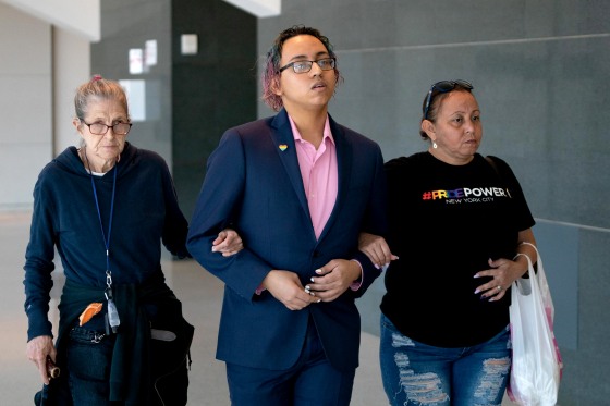 Image: Abel Cedeno returns to the Bronx Supreme Court with family members on July 1, 2019.