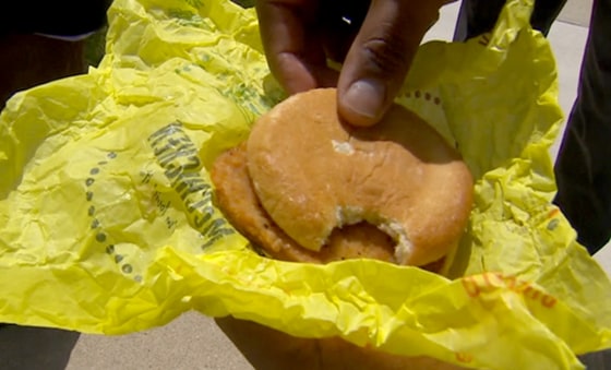 Image: A police officer forgot he took a bite out of his sandwich at McDonald's after he saw several small bites while heating the sandwich up at work.