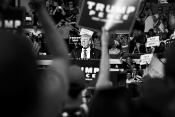 Image: President Donald Trump speaks at a campaign rally in Greenville, North Carolina, on July 17, 2019.