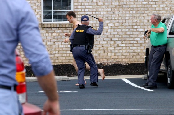 Image: Matthew Bernard was arrested after allegedly killing his mother, sister, her child and a dog in Pittsylvania County, Va., on Aug. 27, 2019.