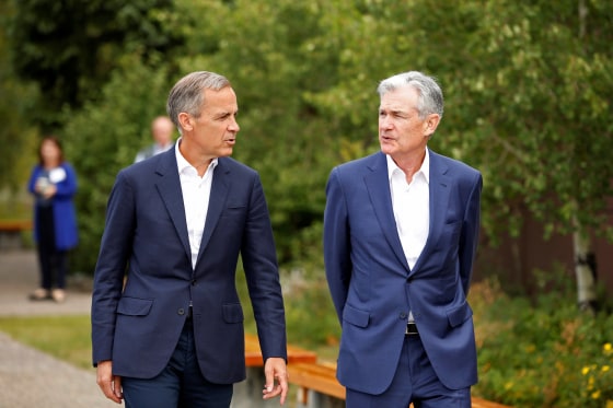 Image: Jerome Powell Mark Carney