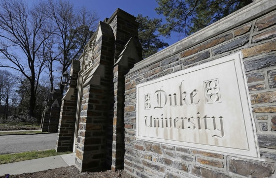 Image: The entrance to the main Duke University campus in Durham, N.C