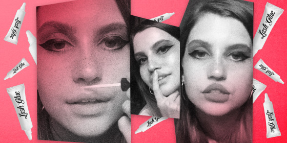 Image: A viral challenge has people on TikTok \"plumping\" their lips with lash glue.