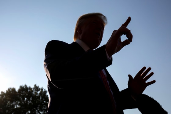 Image: President Donald Trump speaks to the press on the South Lawn of the White House on Sept. 22, 2019.