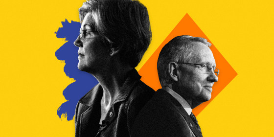Image: Elizabeth Warren and Harry Reid.
