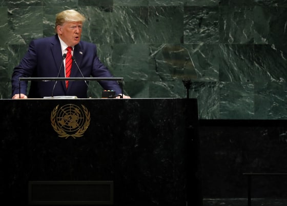 Image: President Donald Trump speaks at the United Nations General Assembly in New York on Sept. 24, 2019.