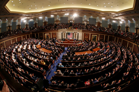 Image: President Donald Trump delivers his State of the Union address to a joint session of Congress on Capitol Hill in Washington