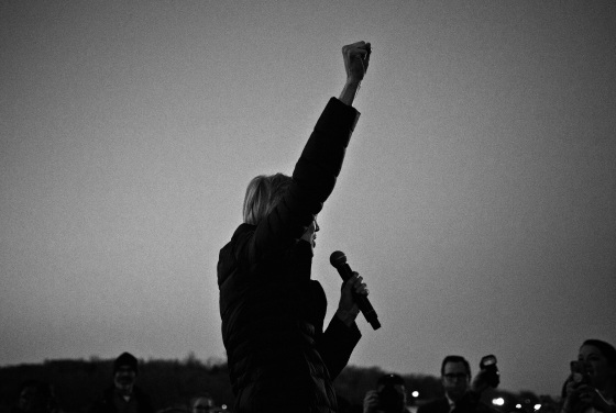Image: Sen. Elizabeth Warren, D-Mass., speaks during a campaign event in Council Bluffs, Iowa, on Jan. 4, 2019.