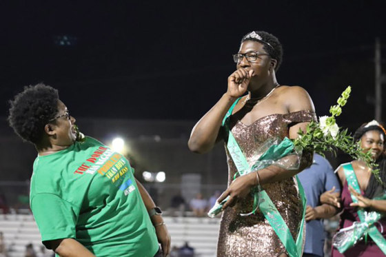 Image: Brandon Allen, 17, was crowned homecoming royalty at White Station High School in Memphis, Tennessee