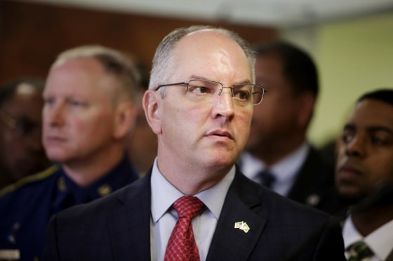 Image: Louisiana Gov. John Bel Edwards attends a press conference on April 11, 2019.