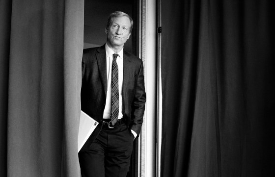 Image: Tom Steyer arrives to speak at a news conference in Washington on Jan. 8, 2018.