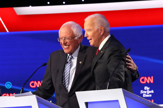 Image: Bernie Sanders and Joe Biden