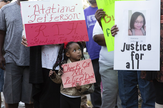 Image: A vigil for Atatiana Jefferson, who was shot and killed by the police, in Fort Worth, Texas, Oct. 13, 2019. (Laura Buckman/The New York Times)