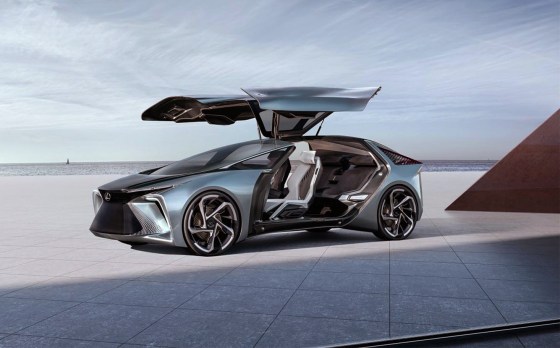 The Lexus LF-30, whose name references both the 30th anniversary of the Lexus brand and the point in time to which it looks ahead, includes a roof that can use augmented reality to enhance the night sky.