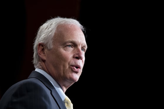 Sen. Ron Johnson, R-Wis., speaks at a news conference at the Capitol in Washington in June 2018.