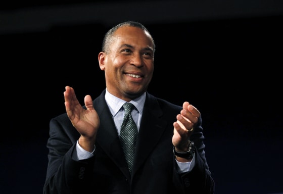 Massachusetts Gov. Deval Patrick at a mid-term election rally in Boston