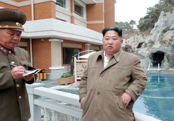 Image: North Korean leader Kim Jong Un inspects Yangdok Hot Spring Resort