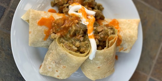 Green Chili Turkey Burritos Recipe