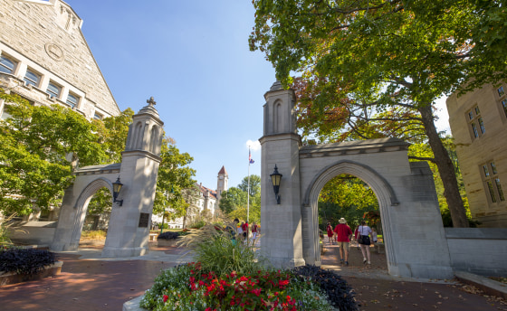 The Sample Gates on the campus of Indiana University in Bloomington.
