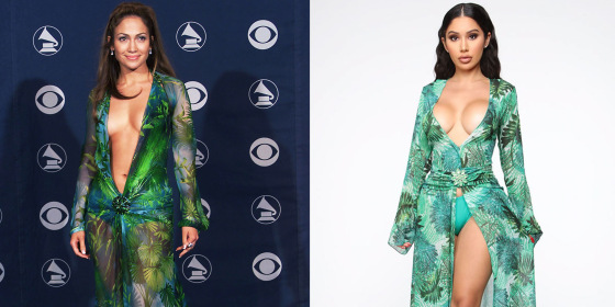 Versace sues company for selling 'knock-off' versions of J.Lo's iconic  green dress