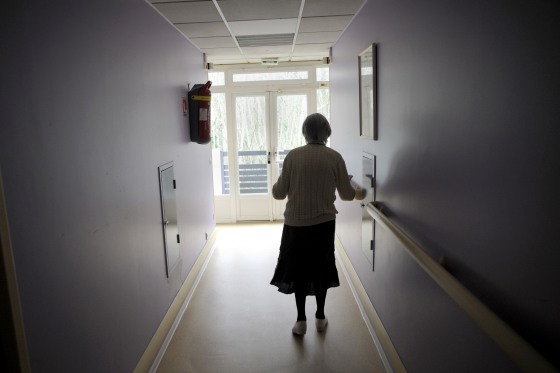 Image: A woman, suffering from Alzheimer's dese