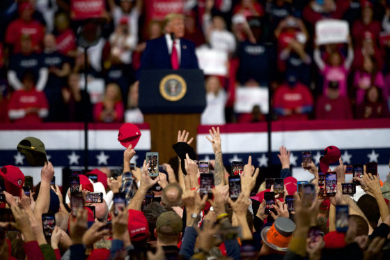 Image: President Trump Holds Campaign Rally In Hershey, Pennsylvania