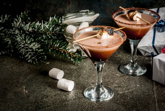 Toasted smores martini