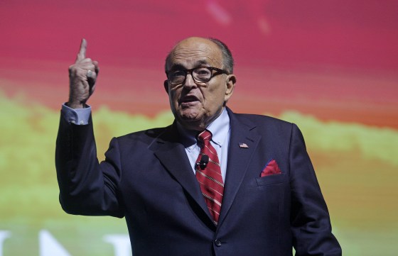 Image: Rudy Giuliani addresses the crowd at the Turning Point USA Student Action Summit