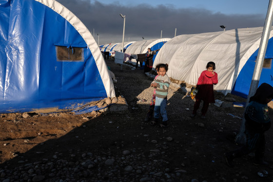 Image: Qayyarah Jadah Camp in Iraq on Jan. 3, 2017.