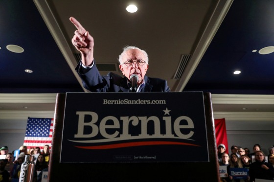Image: Democratic U.S. presidential candidate Senator Bernie Sanders hosts a climate rally in Iowa City