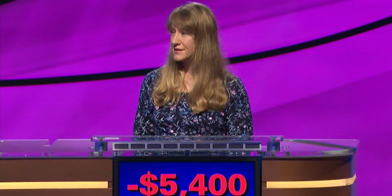 Priscilla Drobes, a stay-at-home mom from New York, on \"Jeopardy!\"