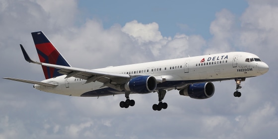 A Delta airlines plane.