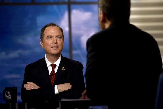 Image: Rep. Adam Schiff appears on \"Meet the Press\" on Jan. 26, 2020.