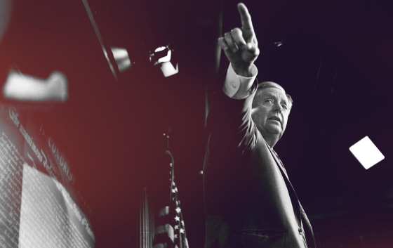 Image: Sen. Lindsey Graham, R-S.C., speaks at a press conference on the impeachment inquiry on Capitol Hill on Oct. 24, 2019.