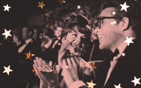 Image: Natalie Wood and Warren Beatty applaud at the Academy Awards in Santa Monica in 1962.