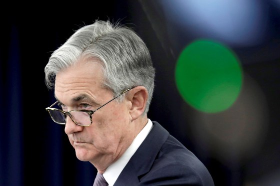 Image: Jerome Powell holds a news conference in Washington